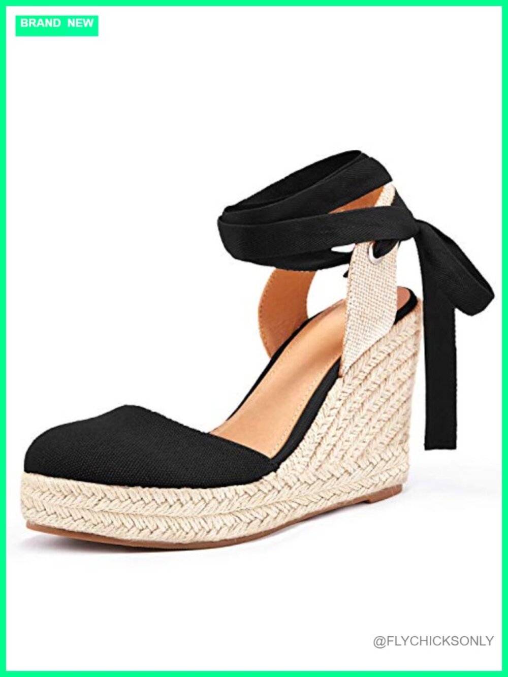 Ermonn Women's Platform Wedge Sandals Espadrille Closed Toe Lace Up Suede